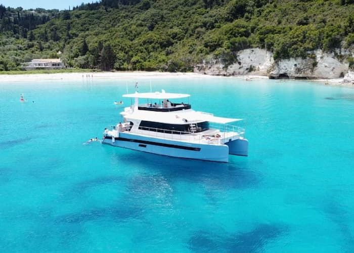 catamaran Corfu, catamaran rental Ionian, Ionio yachting, private cruise Corfu