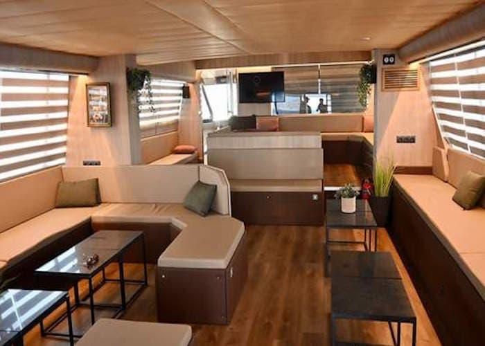 Day cruise Mykonos, yacht salon, day cruise Mykonos